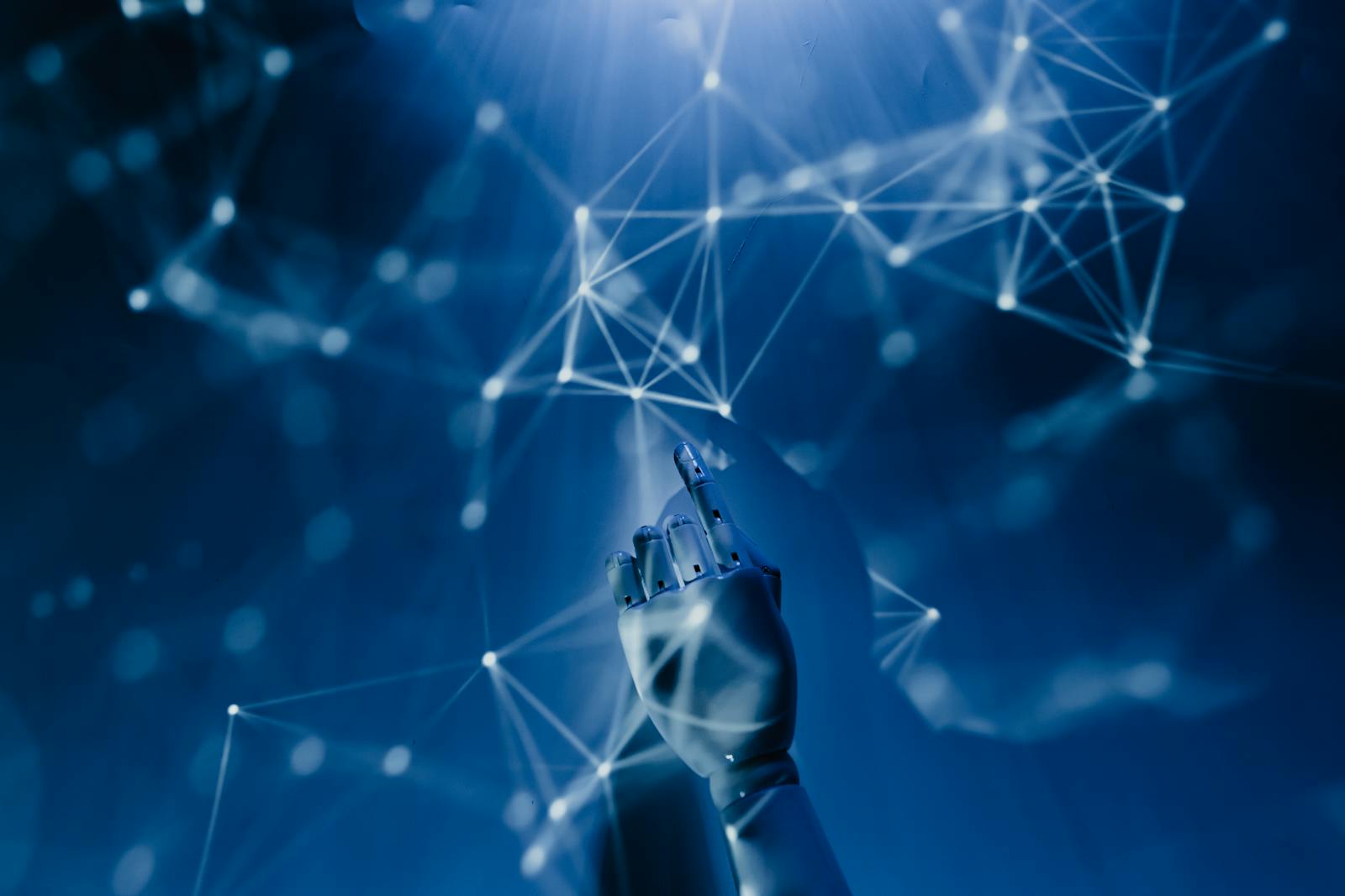 Abstract AI network visualization
